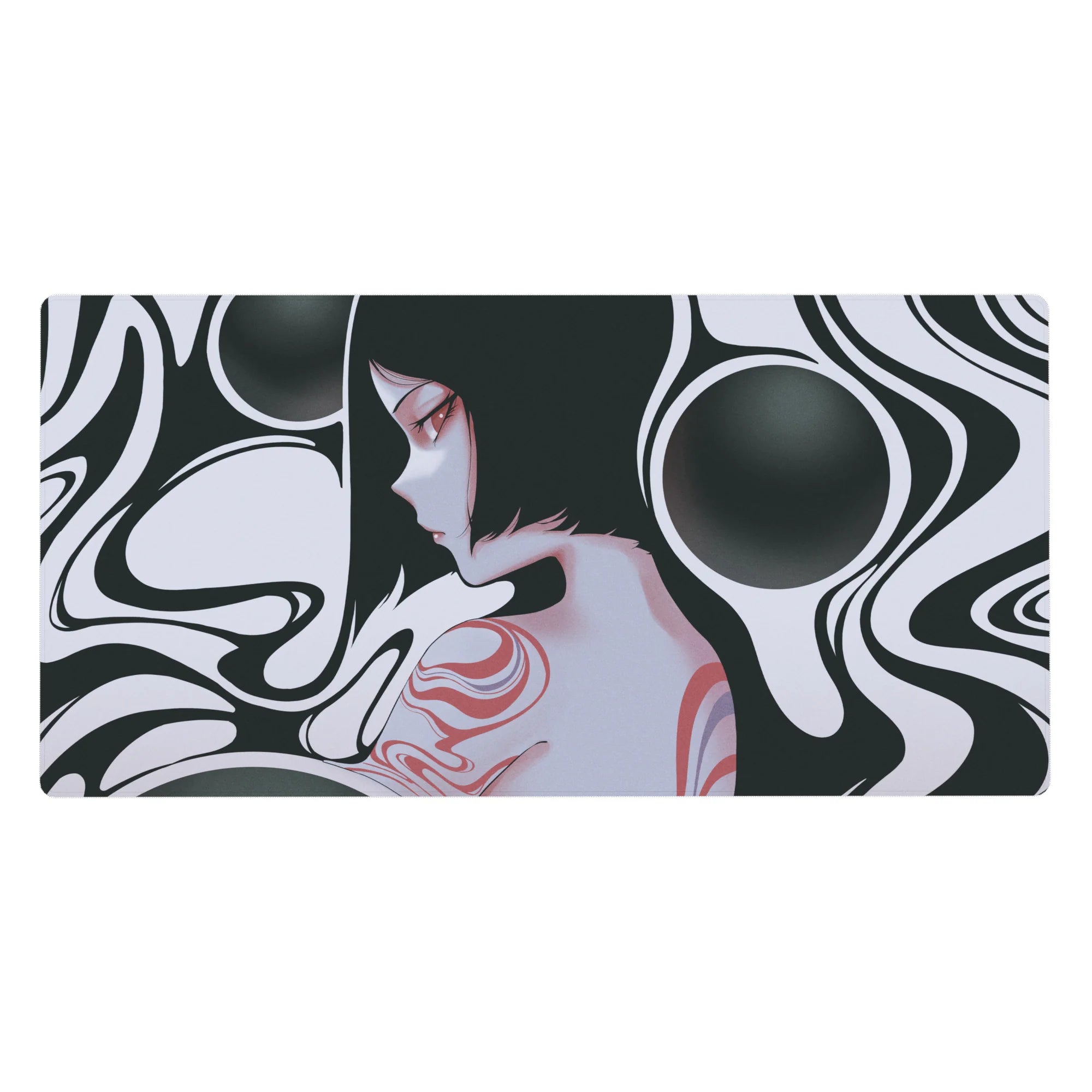 Liquid Abstract Deskmat | Mousepad | Deskpad - Dreamscape Silhouette - AniChan