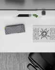 Classic 14x10 inch anime mouse pad, featuring the Uzumaki clan symbol from Naruto with sealing script and ancient text.