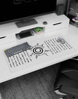 Anime mouse pad 32x16 inches featuring Uzumaki clan symbol from Naruto, with sealing script and ancient-style text.