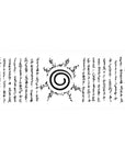 Anime mouse pad 36x16 inches featuring Uzumaki clan symbol from Naruto, with sealing script and ancient-style text.