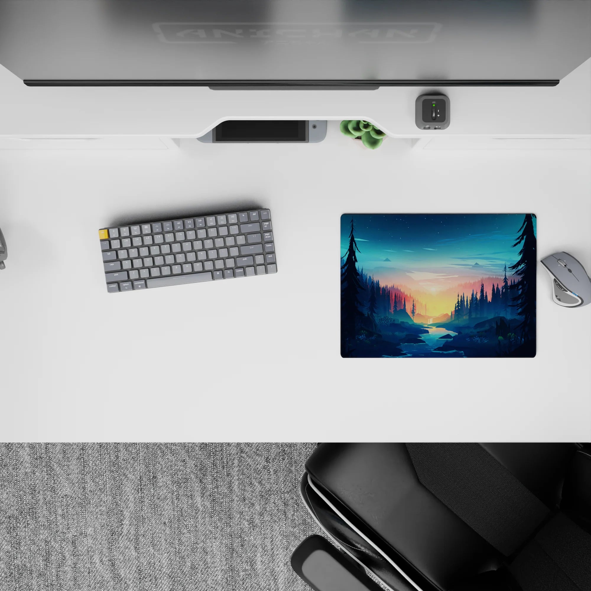 Vector Landscapes Deskmat | Mousepad | Deskpad - Golden Pines