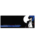 Anime mouse pad featuring Persona 3 protagonist in a black suit with blue hair, 32x12 inches, offering a moody, stylish design.