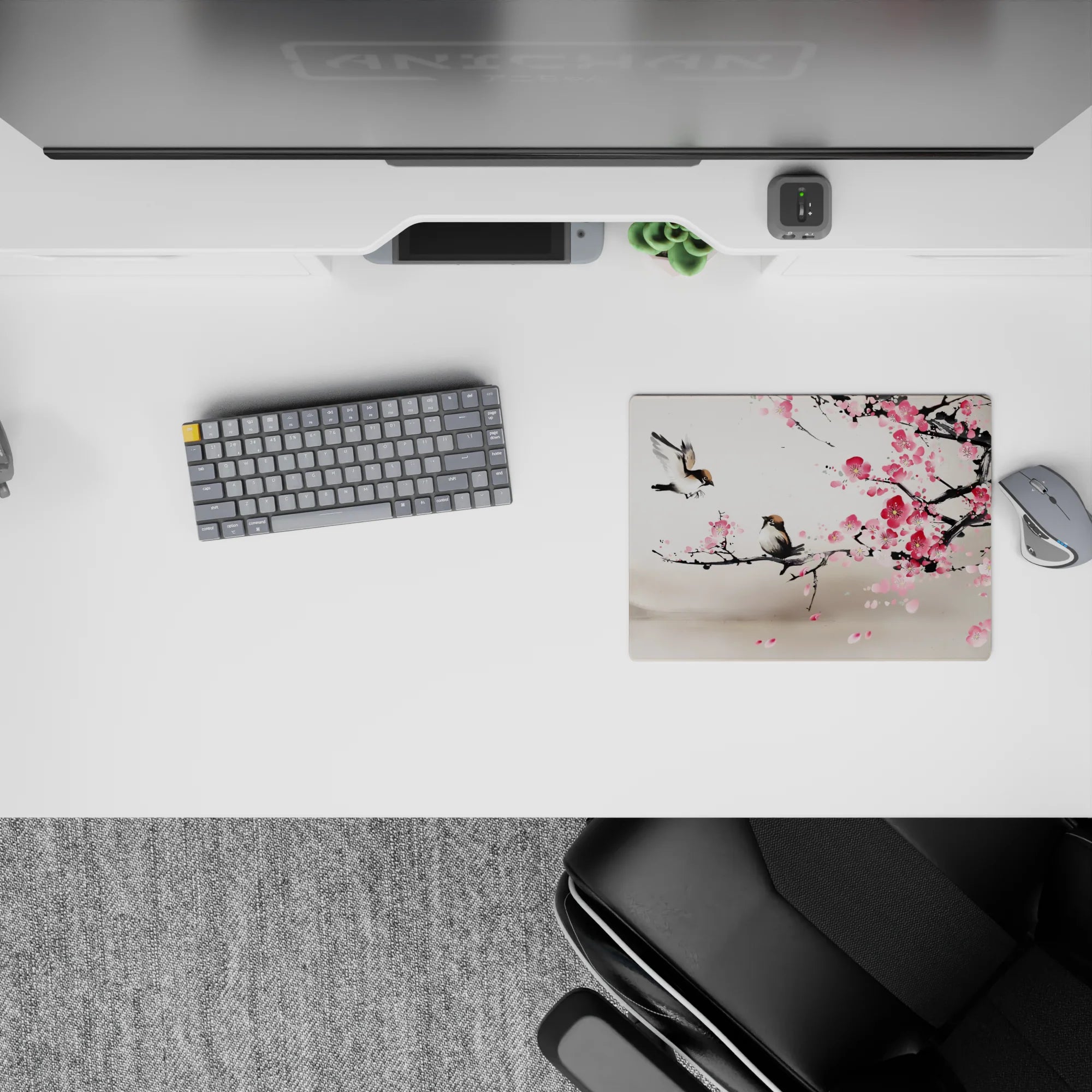 Zen-Japan Deskmat | Mousepad | Deskpad - Misty Blossoms - AniChan