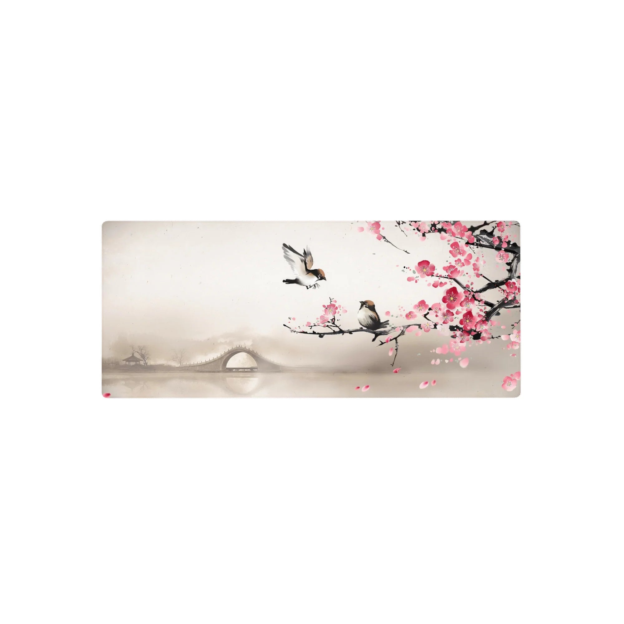 Zen-Japan Deskmat | Mousepad | Deskpad - Misty Blossoms - AniChan