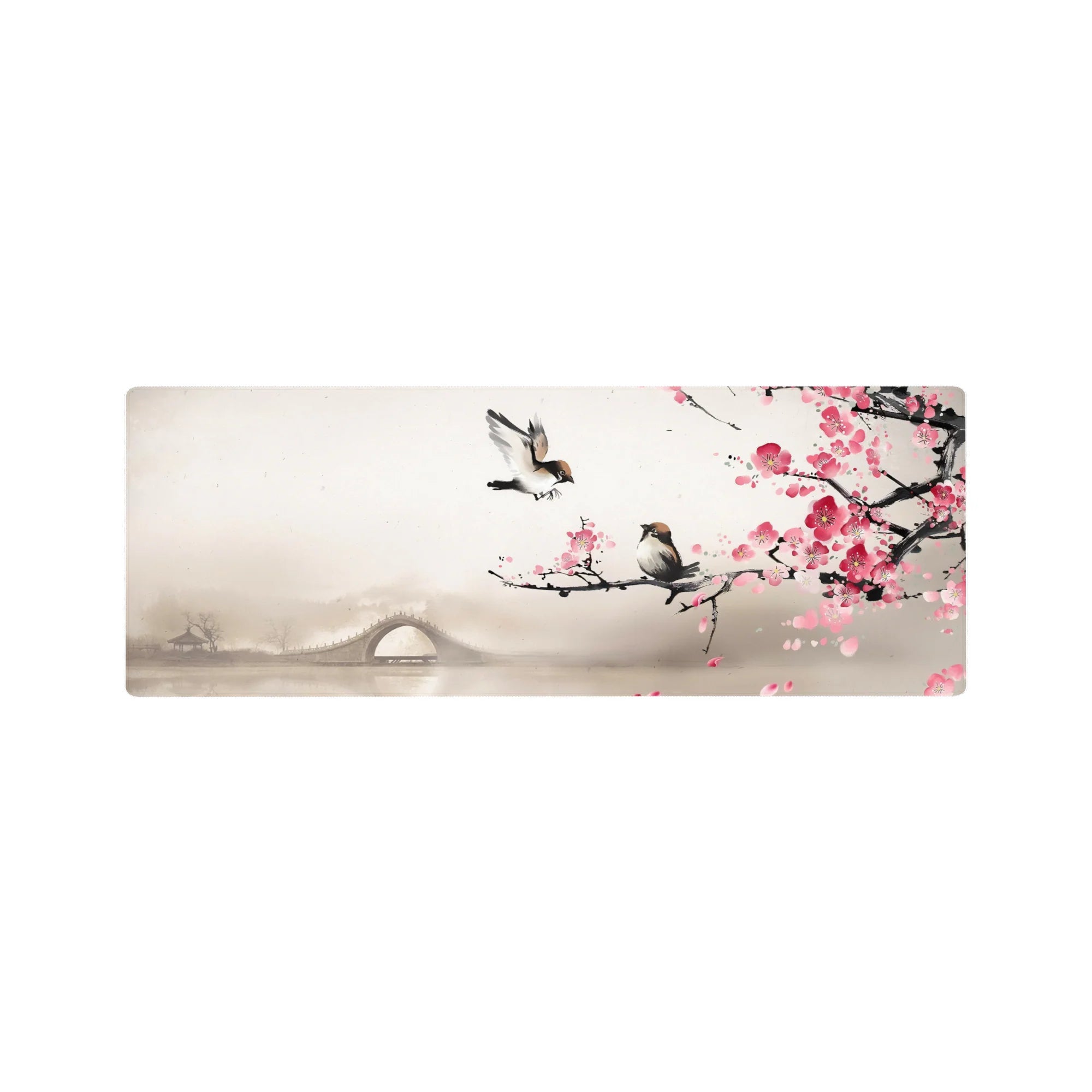 Zen-Japan Deskmat | Mousepad | Deskpad - Misty Blossoms - AniChan