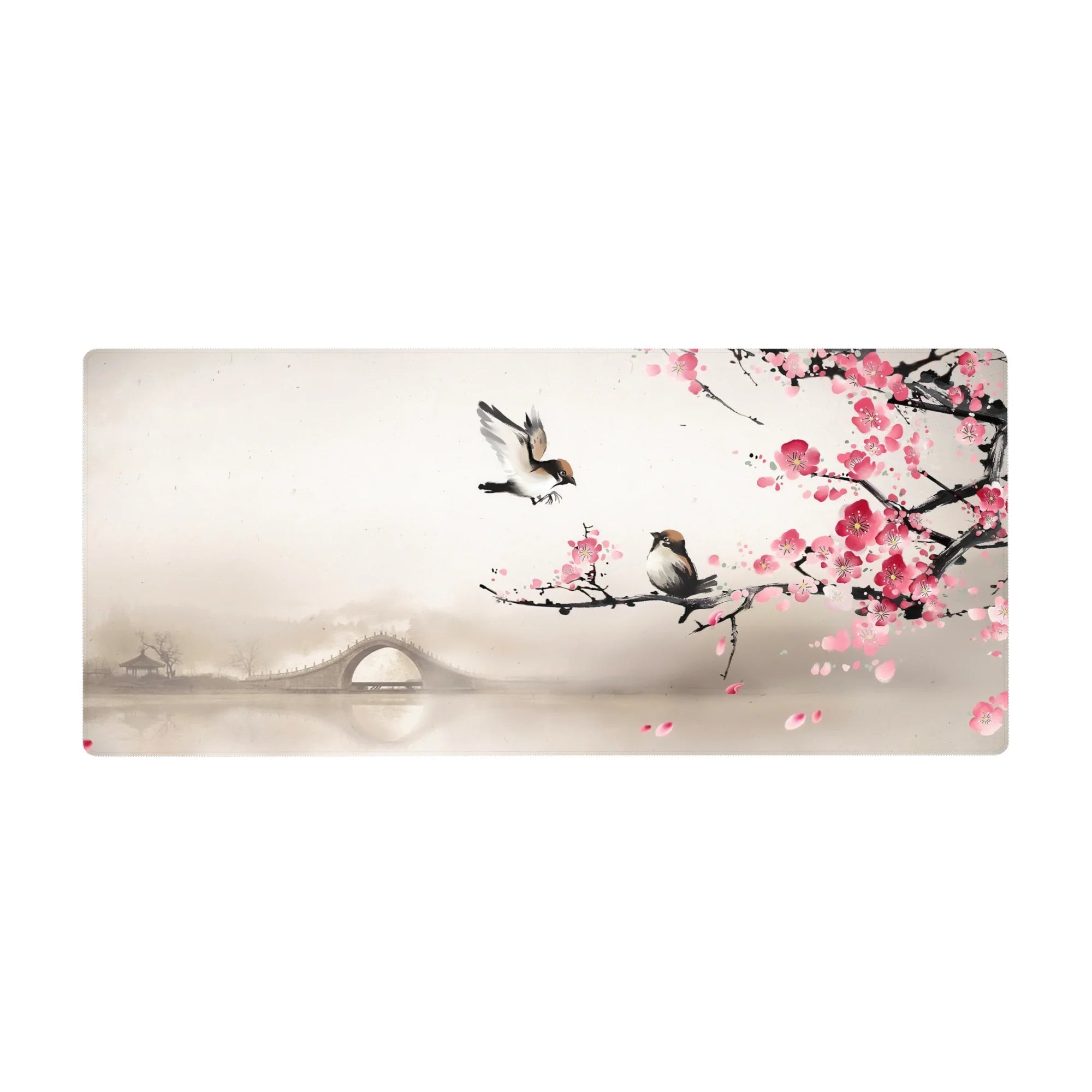 Zen-Japan Deskmat | Mousepad | Deskpad - Misty Blossoms - AniChan