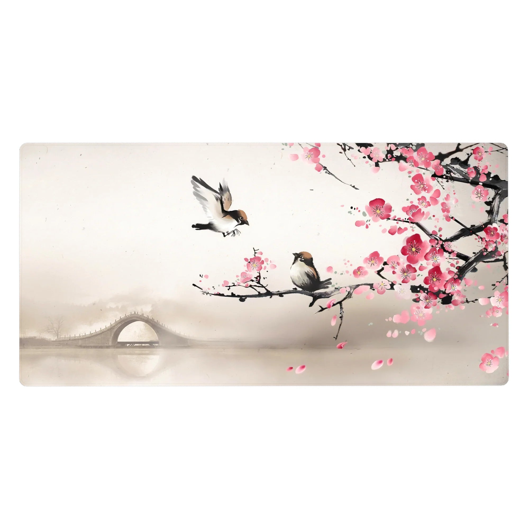 Zen-Japan Deskmat | Mousepad | Deskpad - Misty Blossoms - AniChan