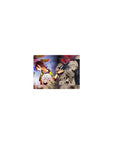 14x10 inches anime mouse pad with No Game No Life split cosmic design, bold layered character art.