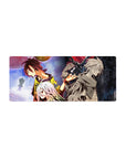 No Game No Life anime mouse pad, 28x12 inches, split cosmic design with Sora and Shiro.