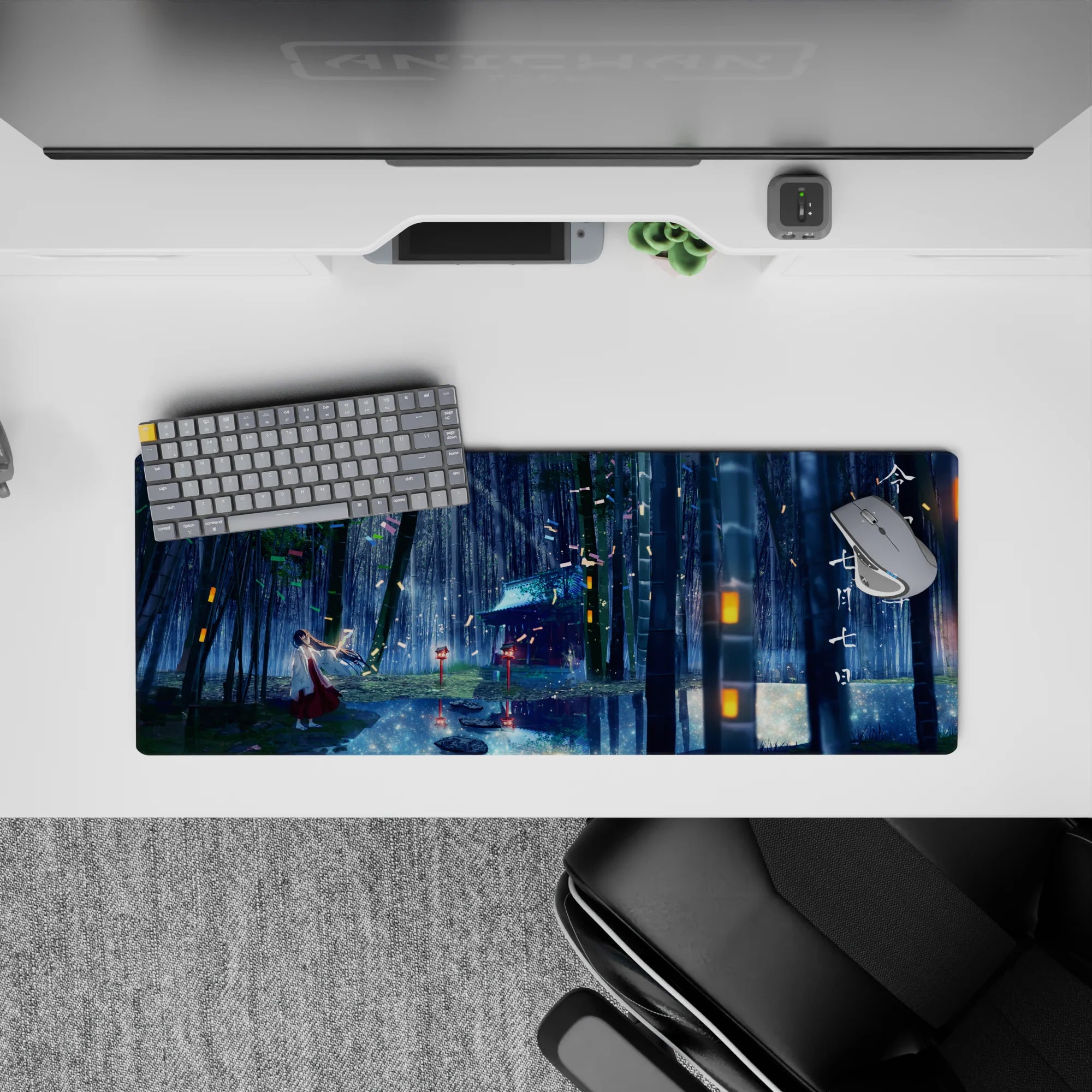 Fantasy Landscapes Deskmat | Mousepad | Deskpad - Mystical Bamboo Serenity