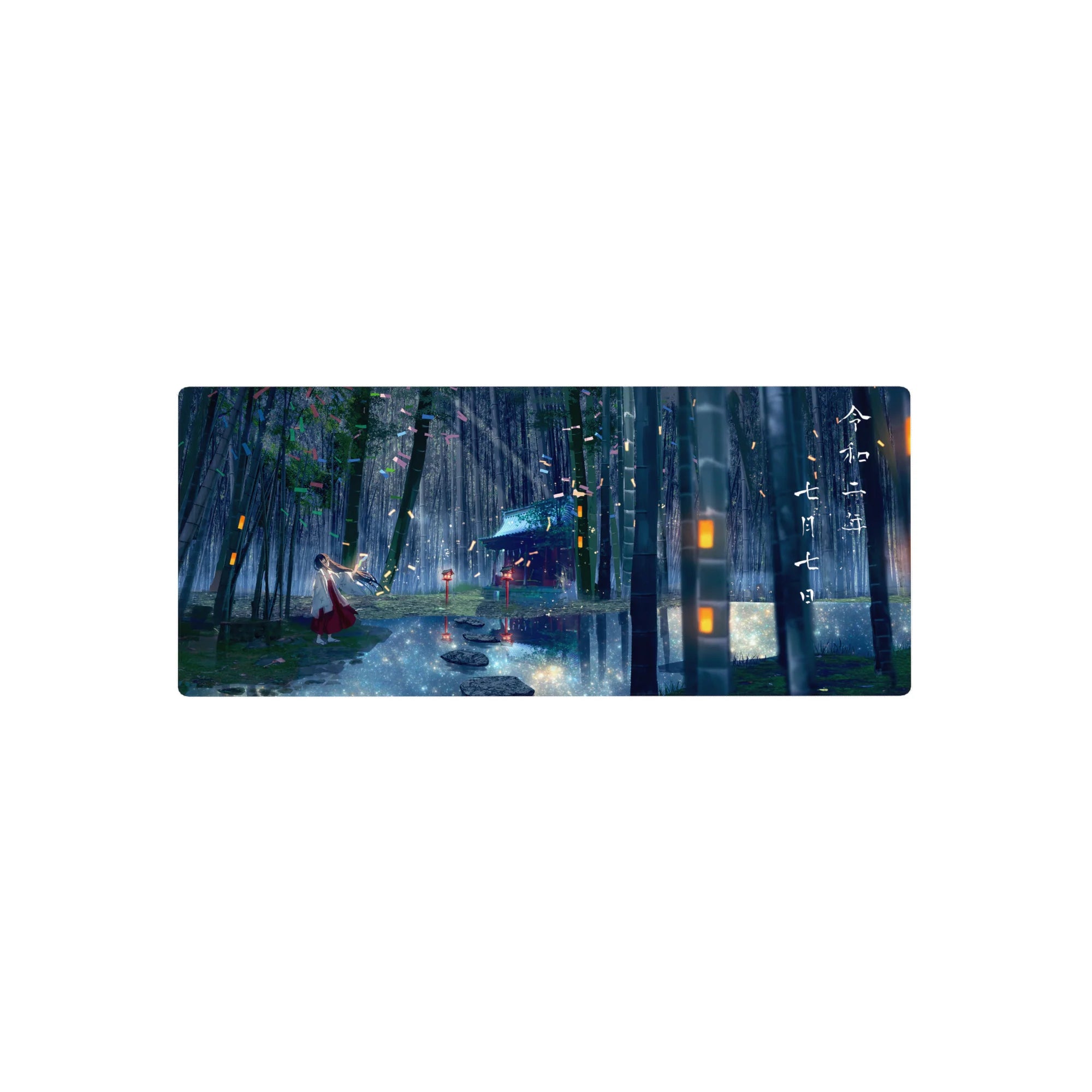 Fantasy Landscapes Deskmat | Mousepad | Deskpad - Mystical Bamboo Serenity