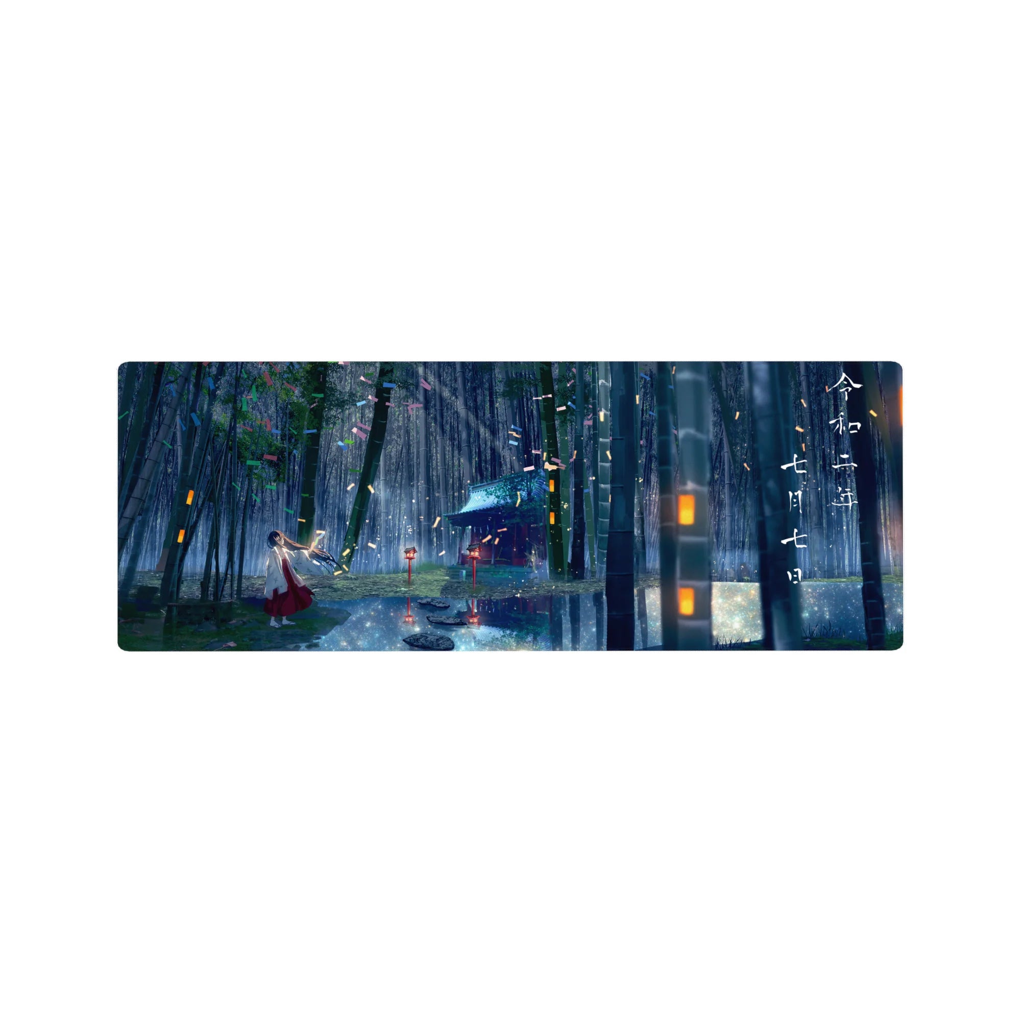 Fantasy Landscapes Deskmat | Mousepad | Deskpad - Mystical Bamboo Serenity