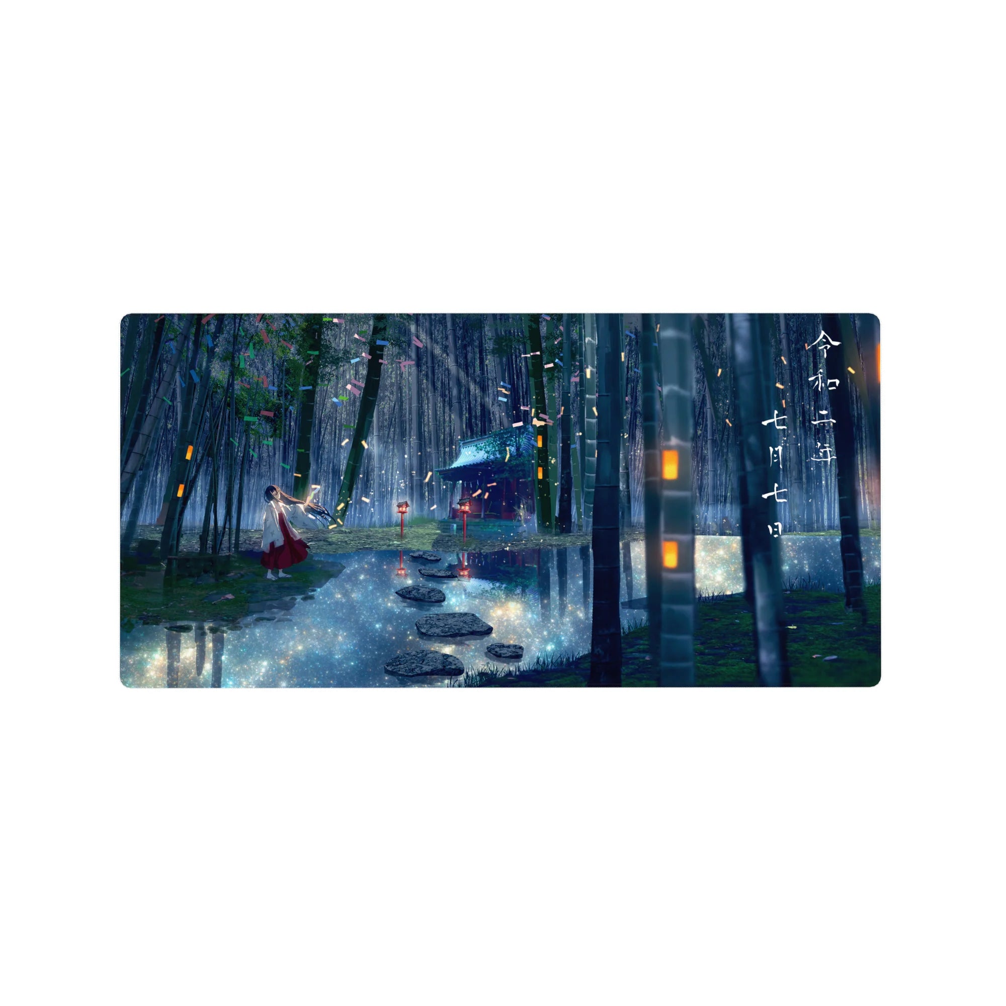 Fantasy Landscapes Deskmat | Mousepad | Deskpad - Mystical Bamboo Serenity