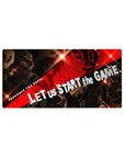 Persona 5 Royal mouse pad 32x16 inches featuring Joker and Phantom Thieves in moody colors with "Let us start the game" text.