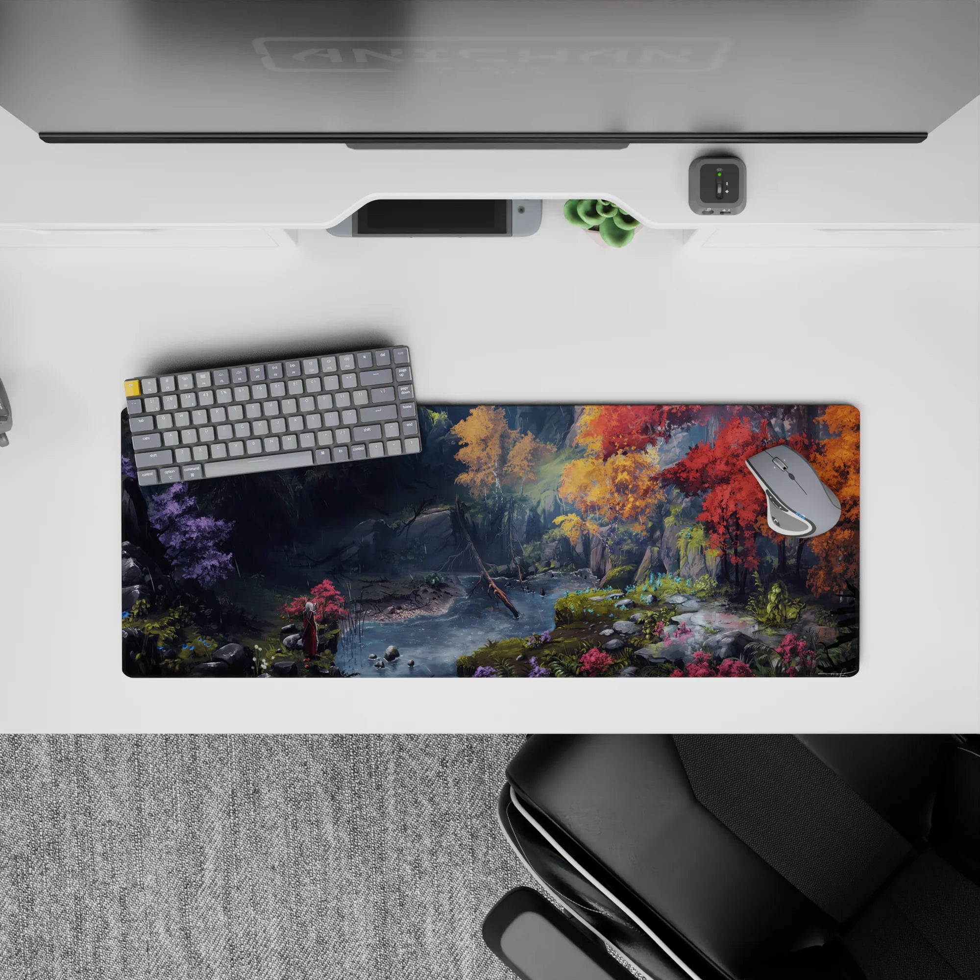 Fantasy Landscapes Deskmat | Mousepad | Deskpad - Enchanted Autumn Grove