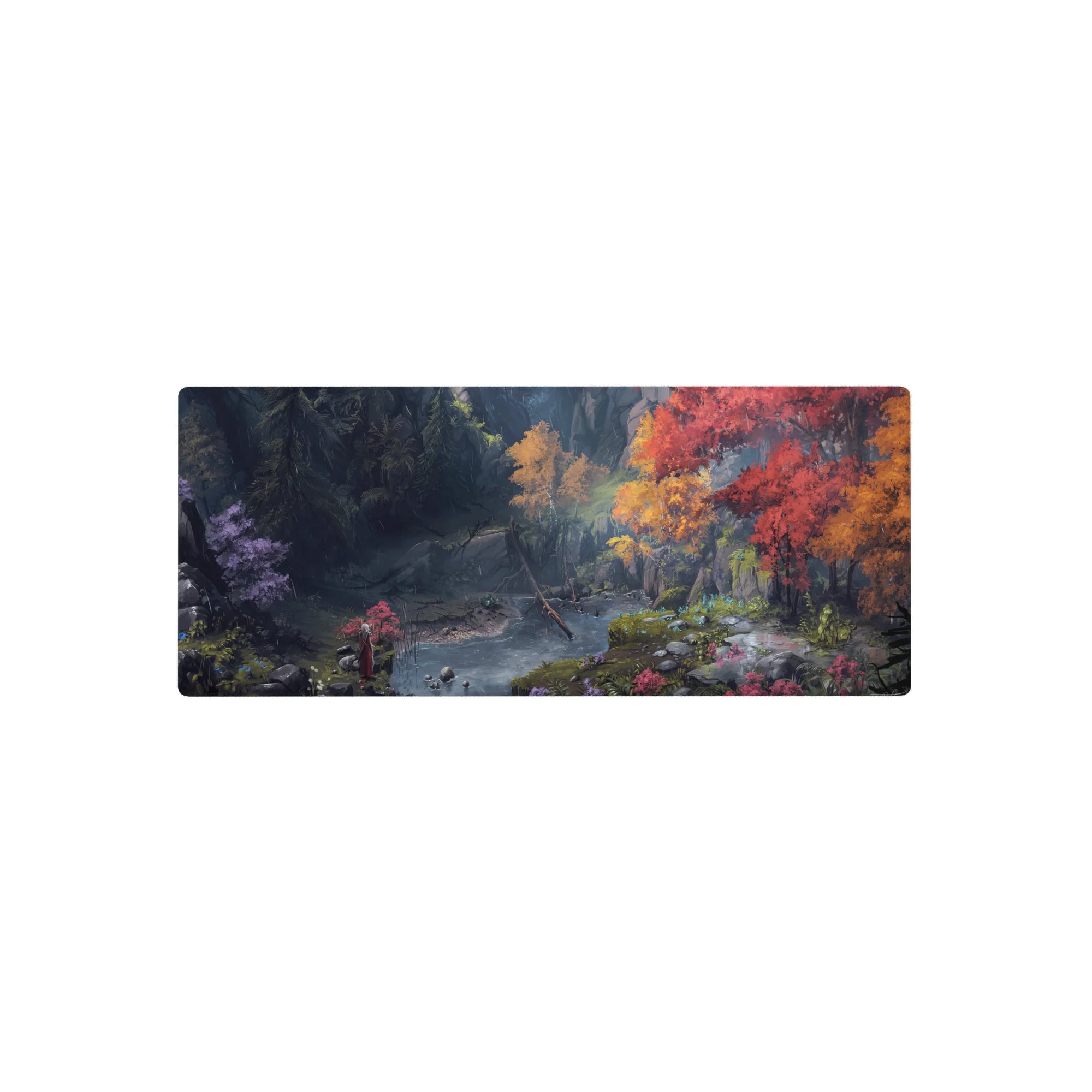 Fantasy Landscapes Deskmat | Mousepad | Deskpad - Enchanted Autumn Grove