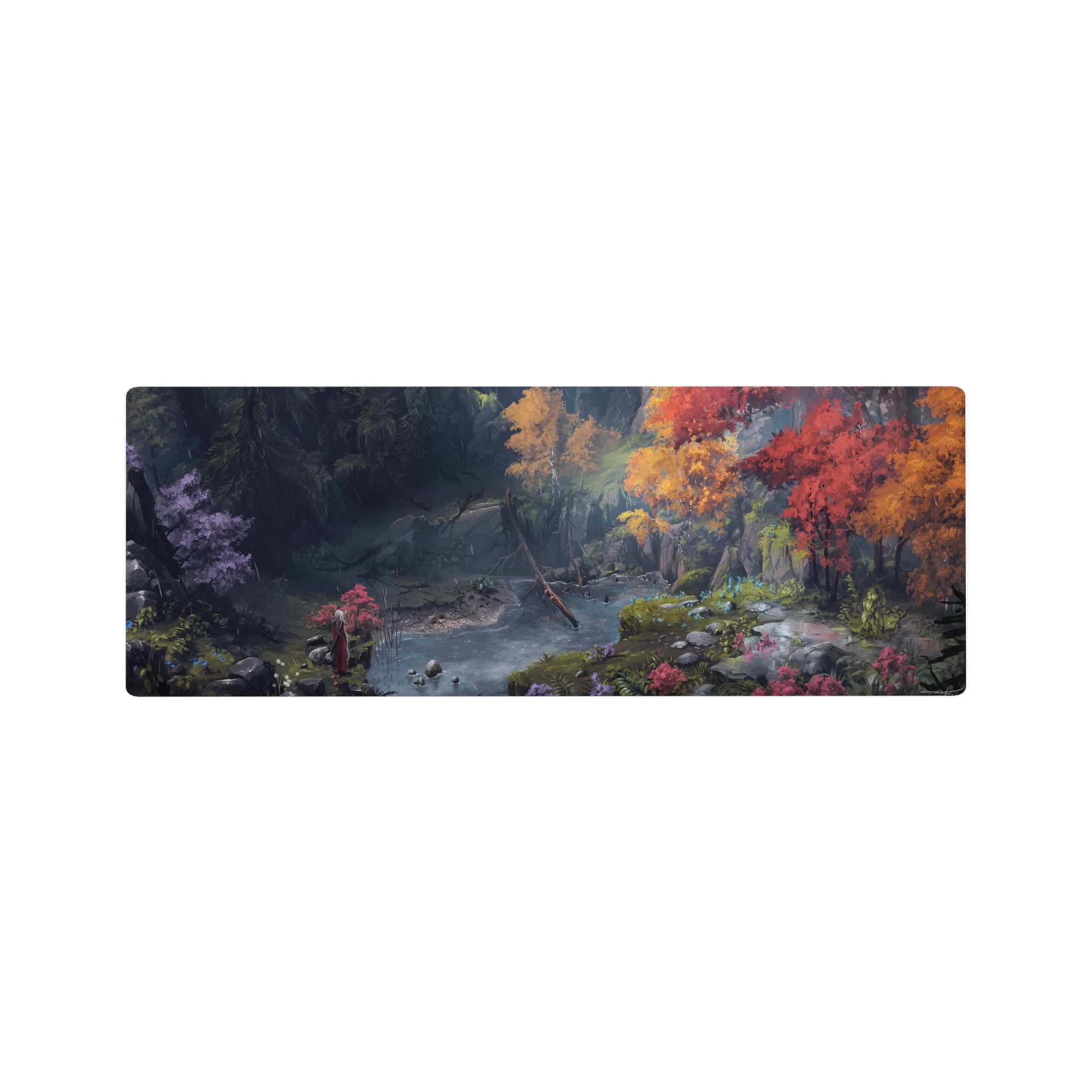 Fantasy Landscapes Deskmat | Mousepad | Deskpad - Enchanted Autumn Grove