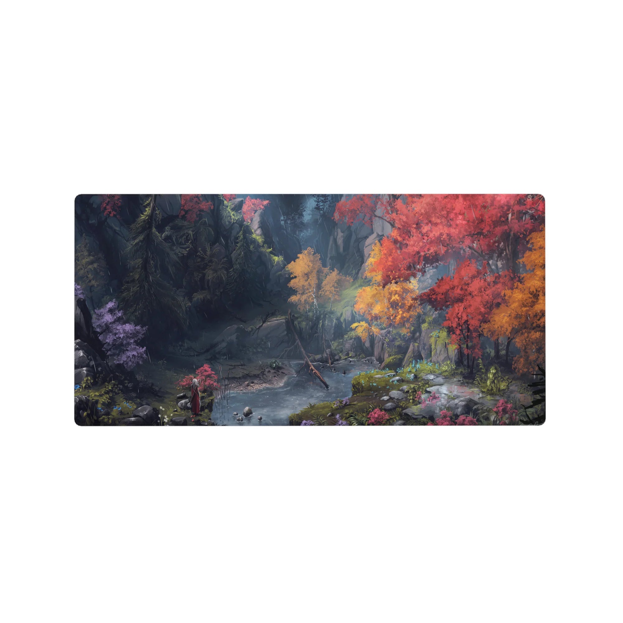 Fantasy Landscapes Deskmat | Mousepad | Deskpad - Enchanted Autumn Grove