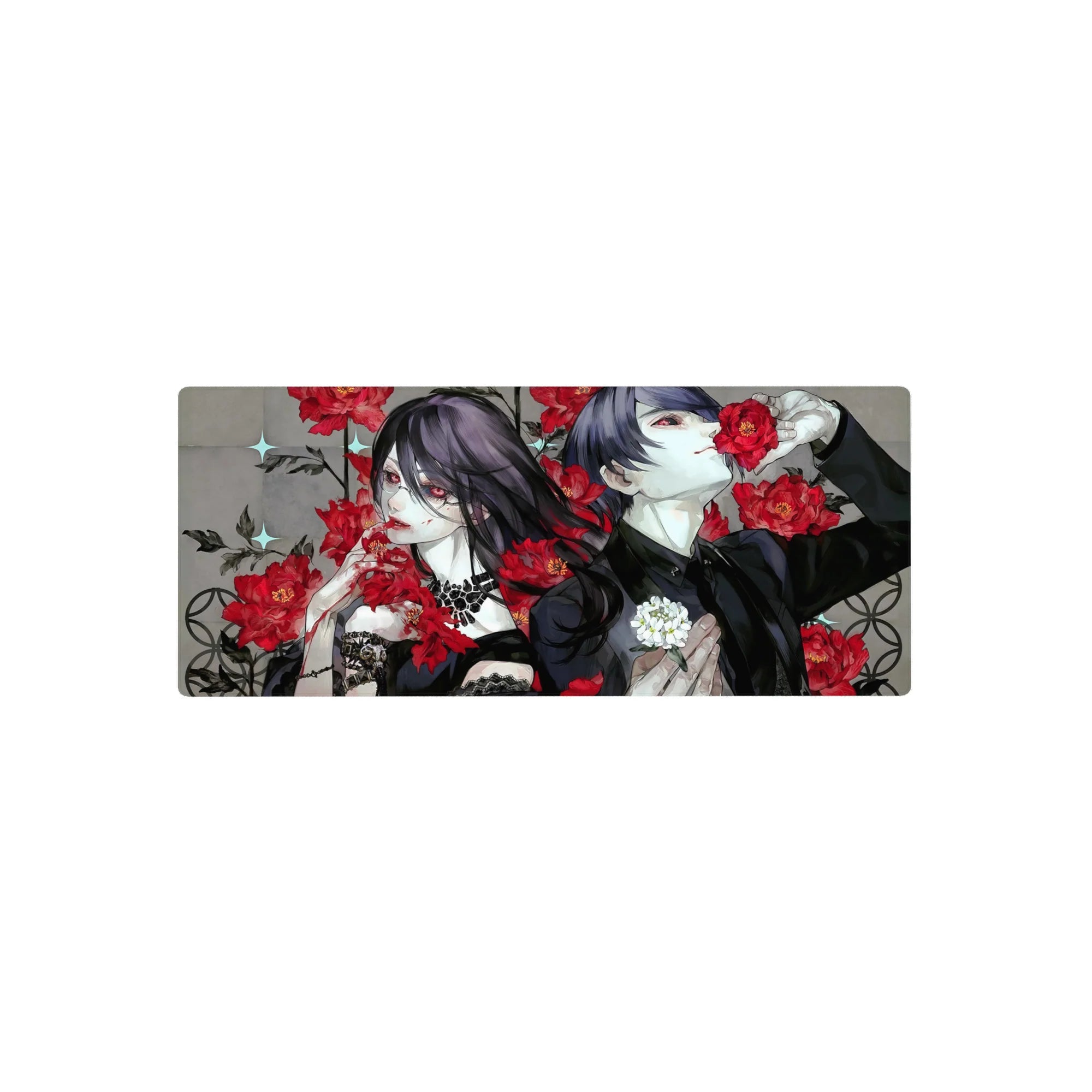 Tokyo Ghoul Deskmat | Mousepad | Deskpad - Crimson Rose Tragedy