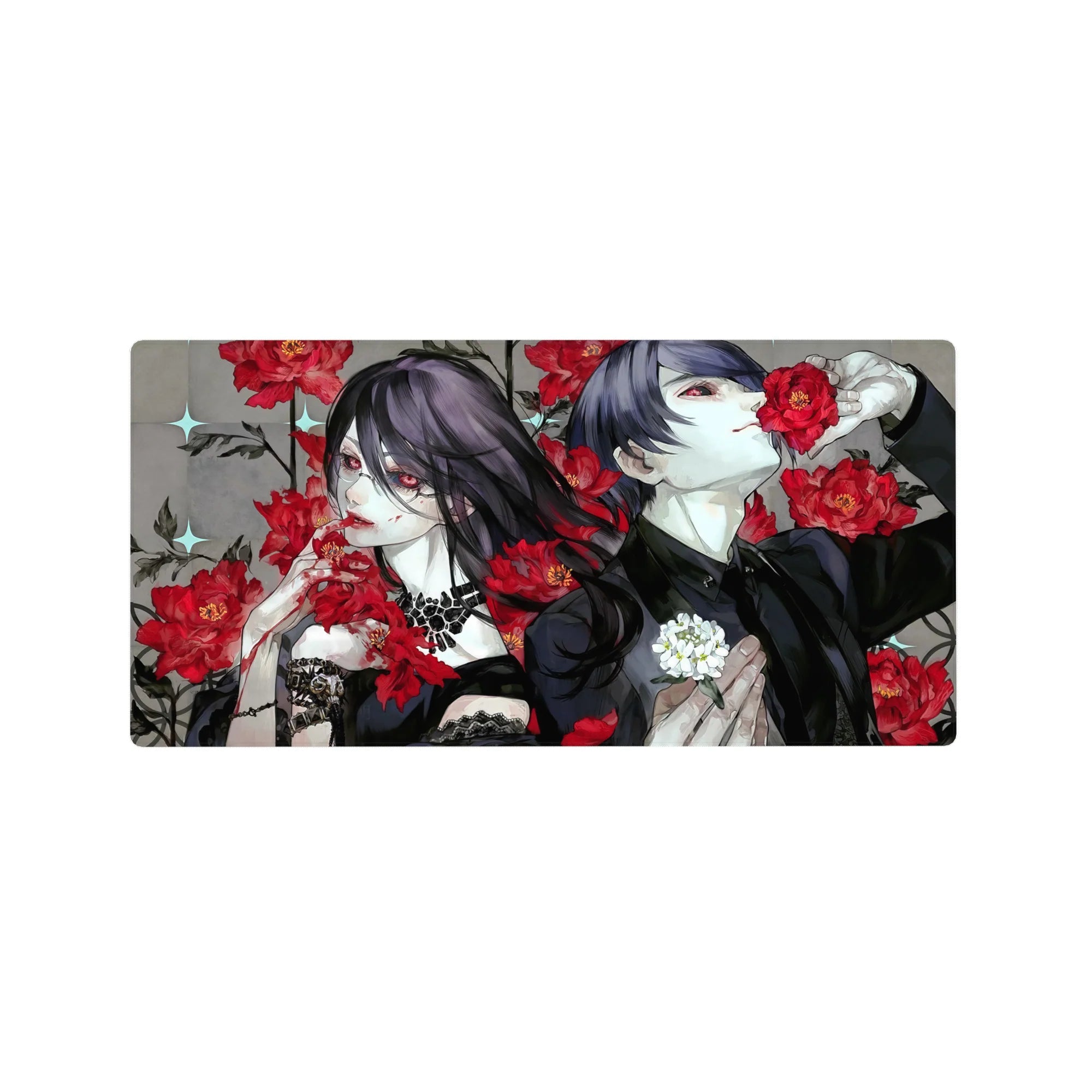 Tokyo Ghoul Deskmat | Mousepad | Deskpad - Crimson Rose Tragedy