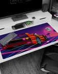 Retrowave - Vaporwave Deskmat | Mousepad | Deskpad - Retro Sunset Racer - AniChan