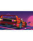 Retrowave - Vaporwave Deskmat | Mousepad | Deskpad - Retro Sunset Racer - AniChan