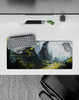 Fantasy Landscapes Deskmat | Mousepad | Deskpad - Mystic Peaks Archway