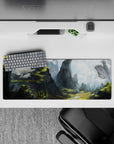 Fantasy Landscapes Deskmat | Mousepad | Deskpad - Mystic Peaks Archway