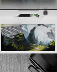 Fantasy Landscapes Deskmat | Mousepad | Deskpad - Mystic Peaks Archway