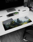 Fantasy Landscapes Deskmat | Mousepad | Deskpad - Mystic Peaks Archway