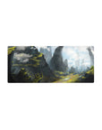 Fantasy Landscapes Deskmat | Mousepad | Deskpad - Mystic Peaks Archway