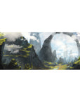 Fantasy Landscapes Deskmat | Mousepad | Deskpad - Mystic Peaks Archway