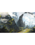 Fantasy Landscapes Deskmat | Mousepad | Deskpad - Mystic Peaks Archway