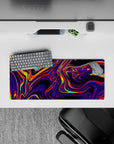 Liquid Abstract Deskmat | Mousepad | Deskpad - Neon Blaze - AniChan