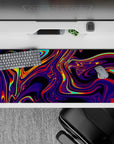 Liquid Abstract Deskmat | Mousepad | Deskpad - Neon Blaze - AniChan