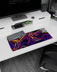 Liquid Abstract Deskmat | Mousepad | Deskpad - Neon Blaze - AniChan