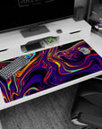 Liquid Abstract Deskmat | Mousepad | Deskpad - Neon Blaze - AniChan