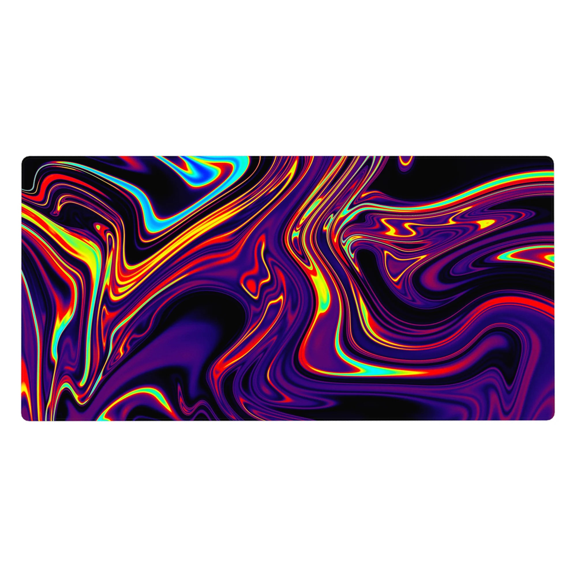 Liquid Abstract Deskmat | Mousepad | Deskpad - Neon Blaze - AniChan