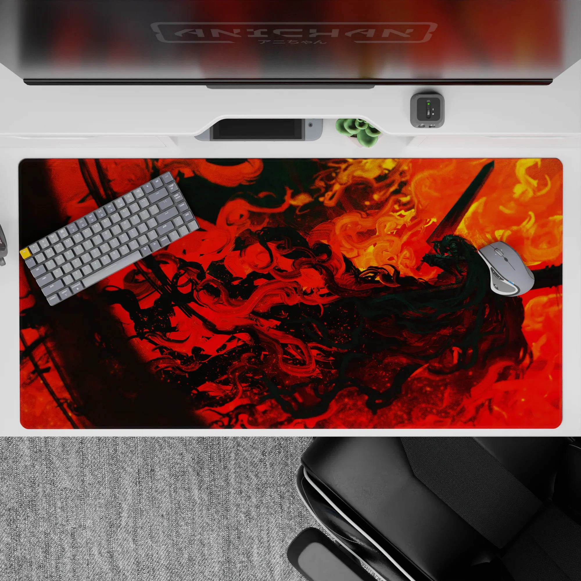 Berserk Deskmat | Mousepad | Deskpad - Inferno of Rage - AniChan