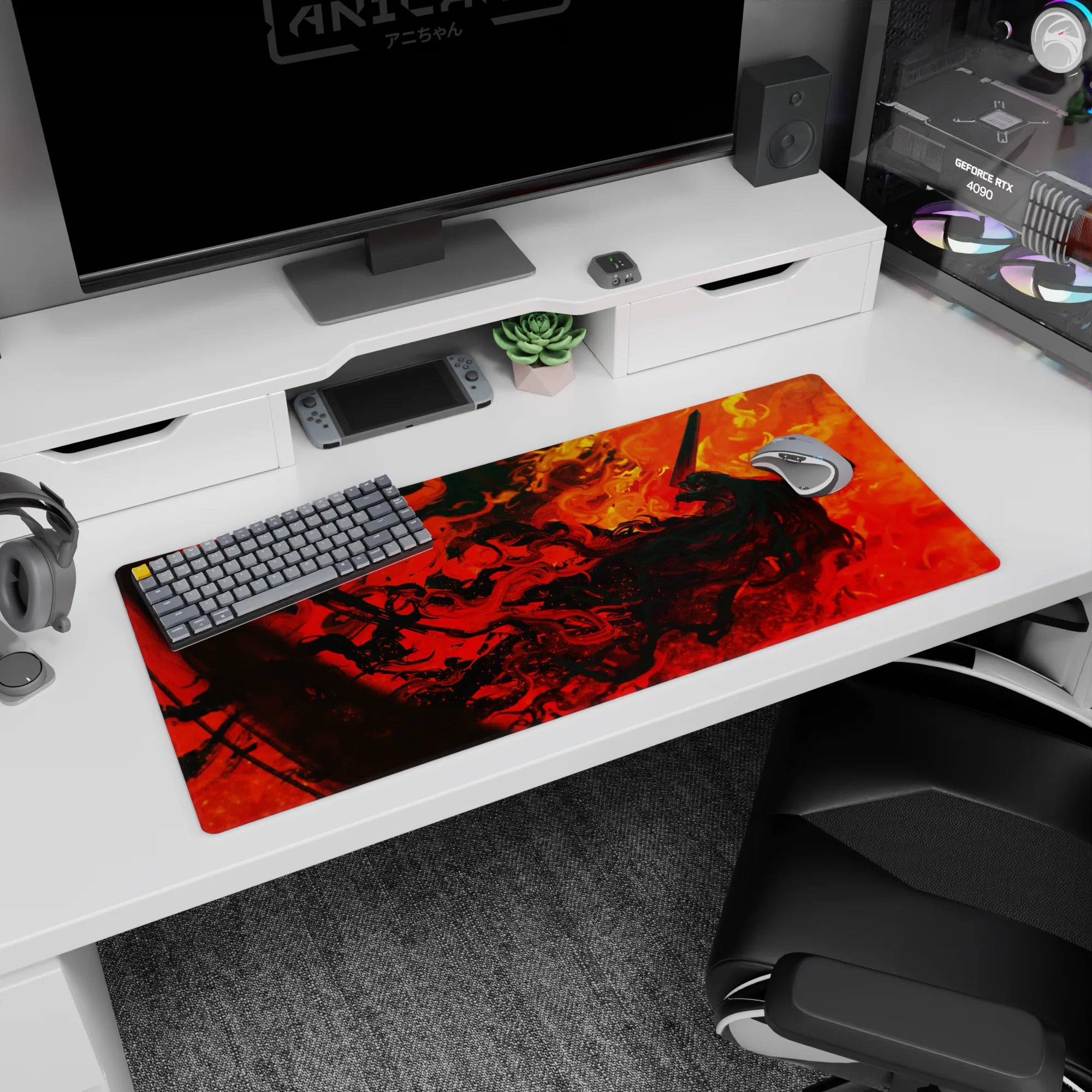 Berserk Deskmat | Mousepad | Deskpad - Inferno of Rage - AniChan