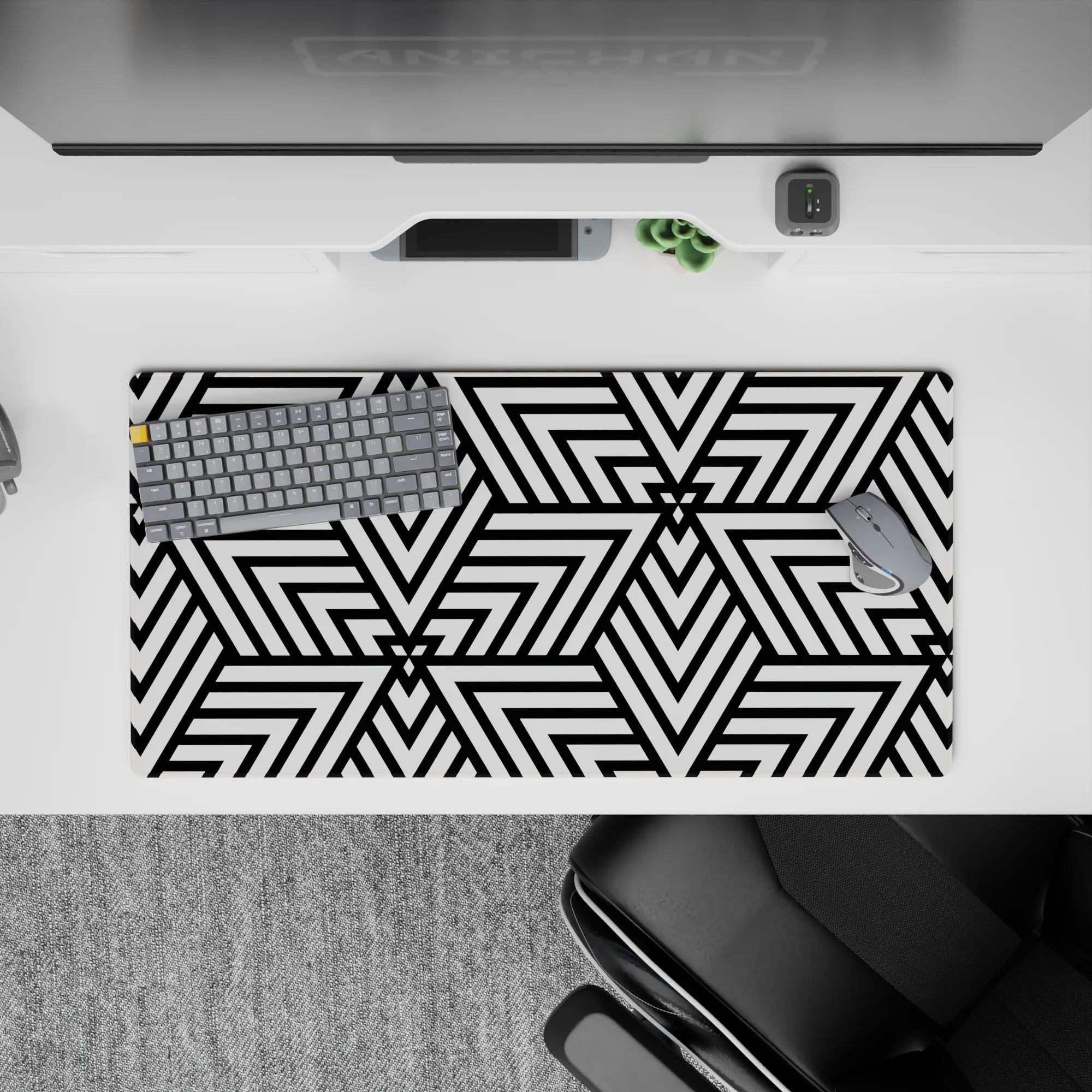 Abstract Deskmat | Mousepad | Deskpad - Illusion Geometry - AniChan