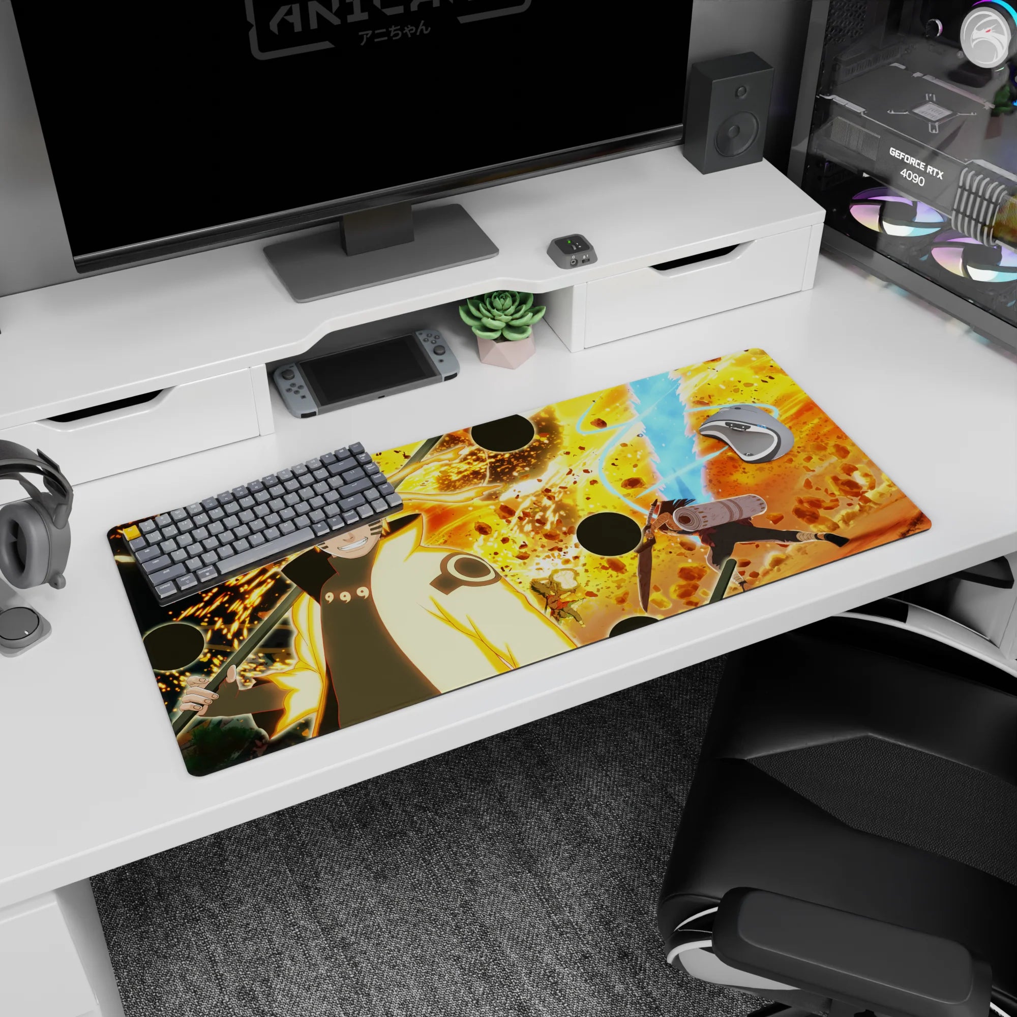 Naruto Deskmat | Mousepad | Deskpad - Radiant Power Clash - AniChan