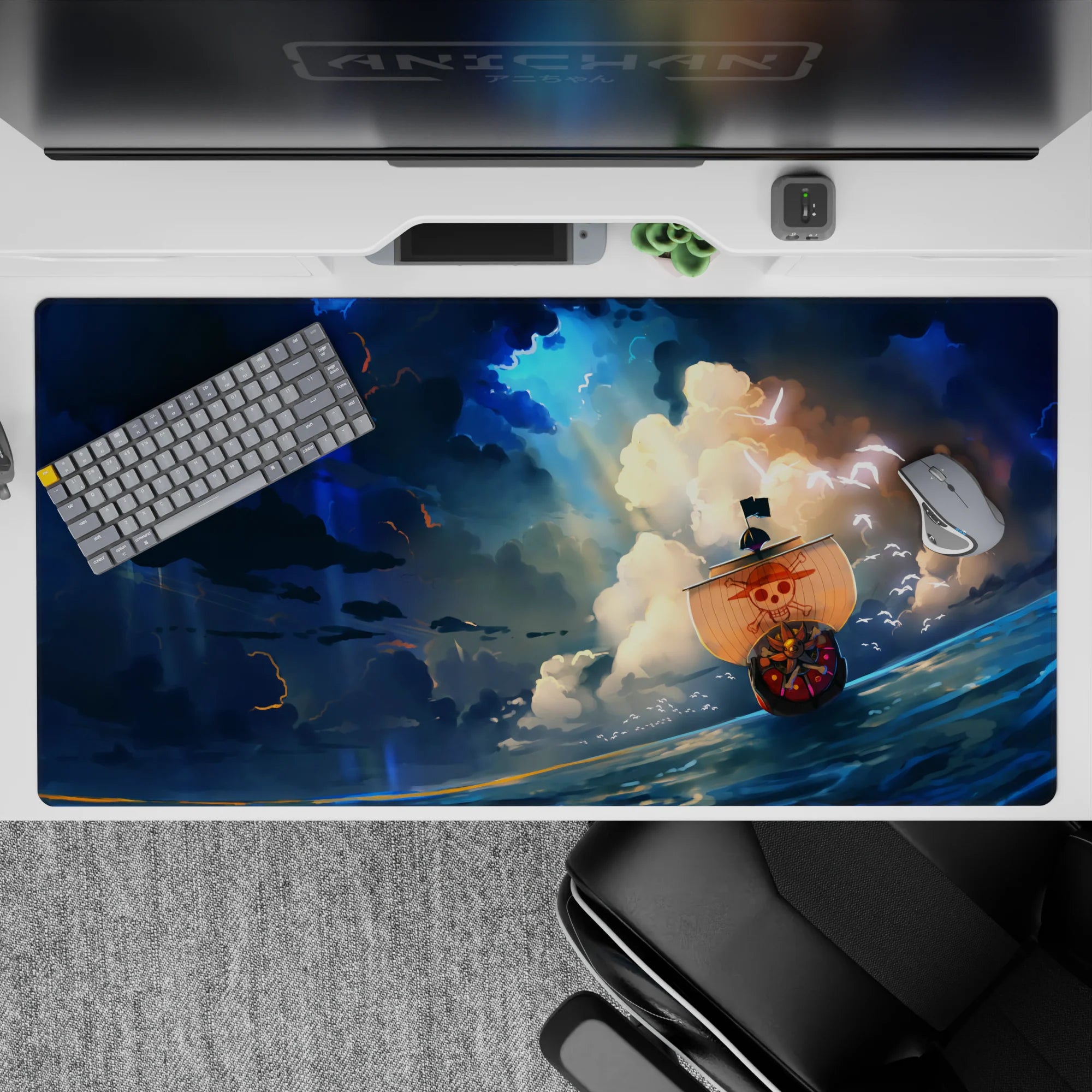 One Piece Deskmat | Mousepad | Deskpad - Thousand Sunny: Skyward Journey - AniChan