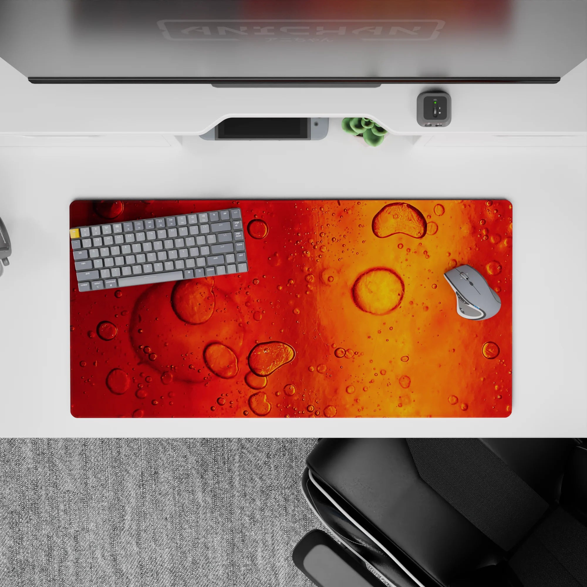 Abstract Deskmat | Mousepad | Deskpad - Amber Flow - AniChan