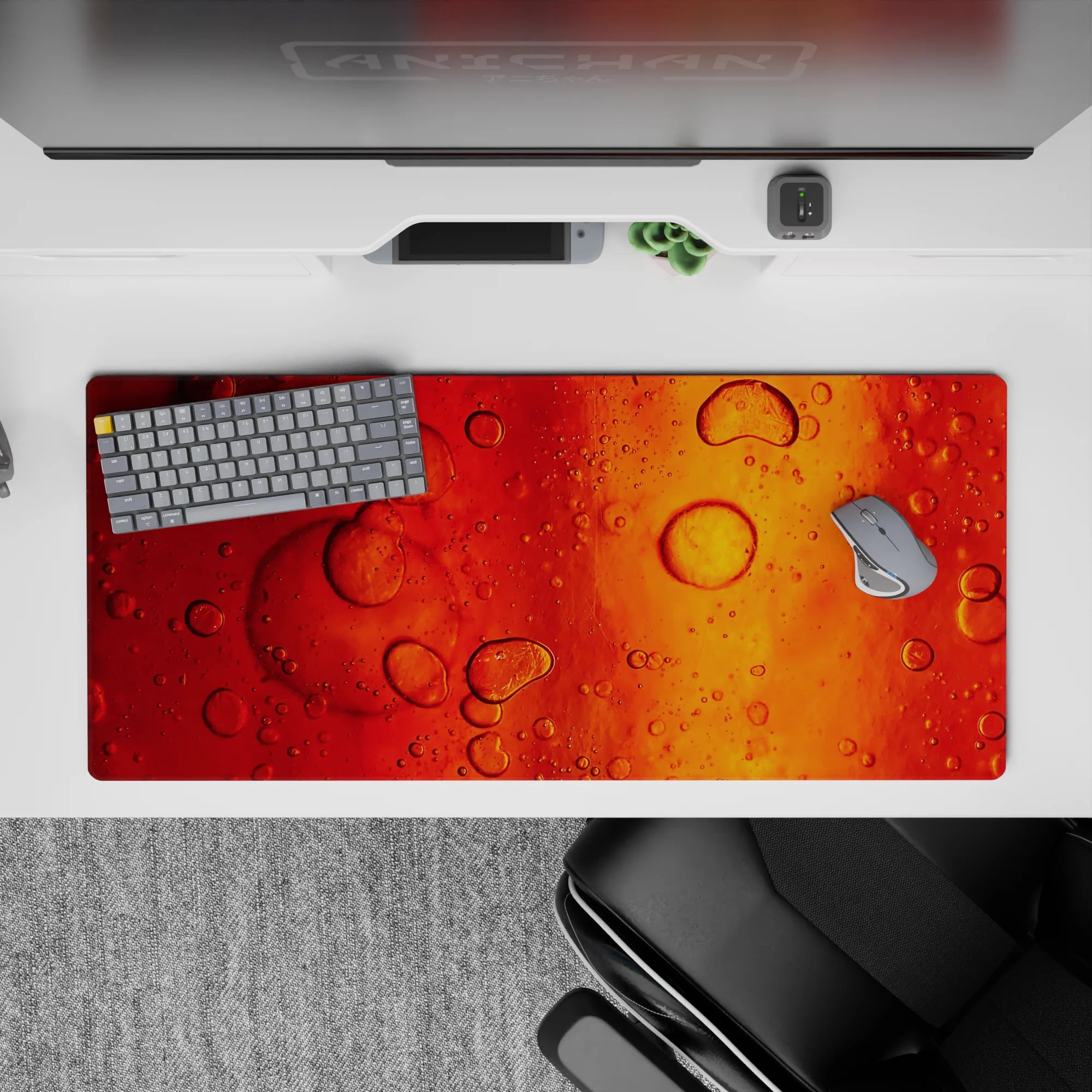 Abstract Deskmat | Mousepad | Deskpad - Amber Flow - AniChan