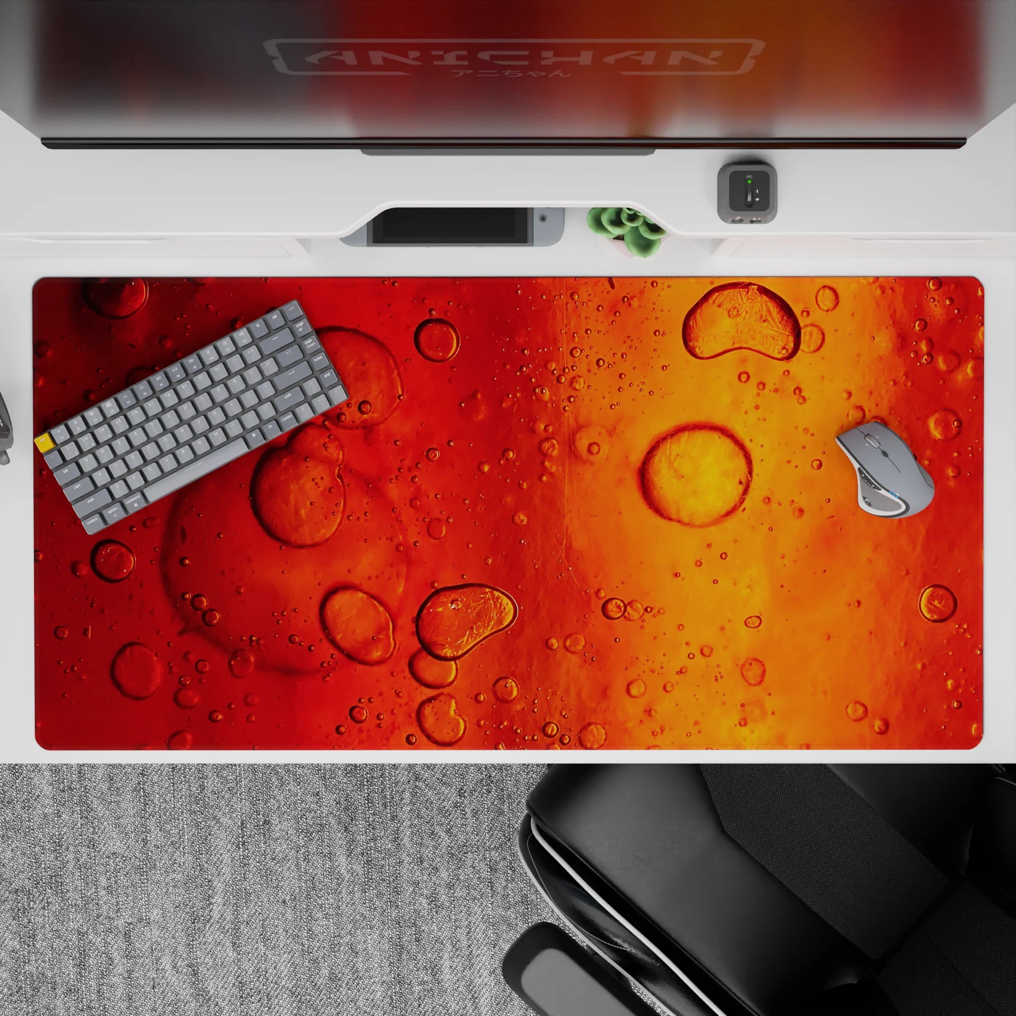 Abstract Deskmat | Mousepad | Deskpad - Amber Flow - AniChan