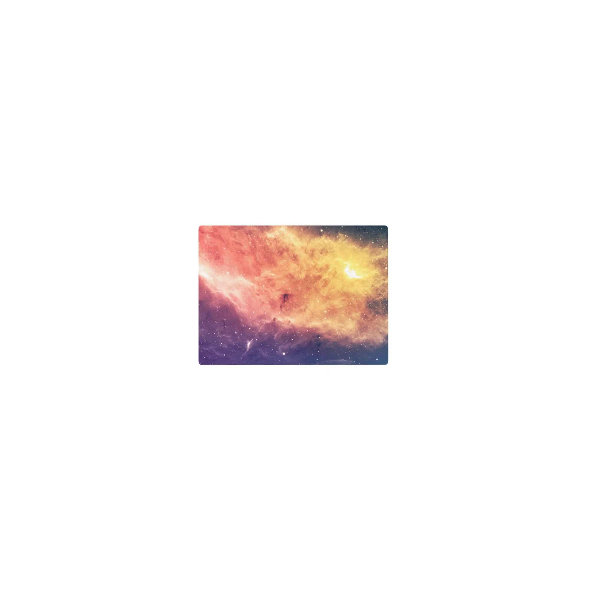 Candy-sky nebula galaxy design classic mouse pad, 14x10 inches, smooth glide desk accessory.