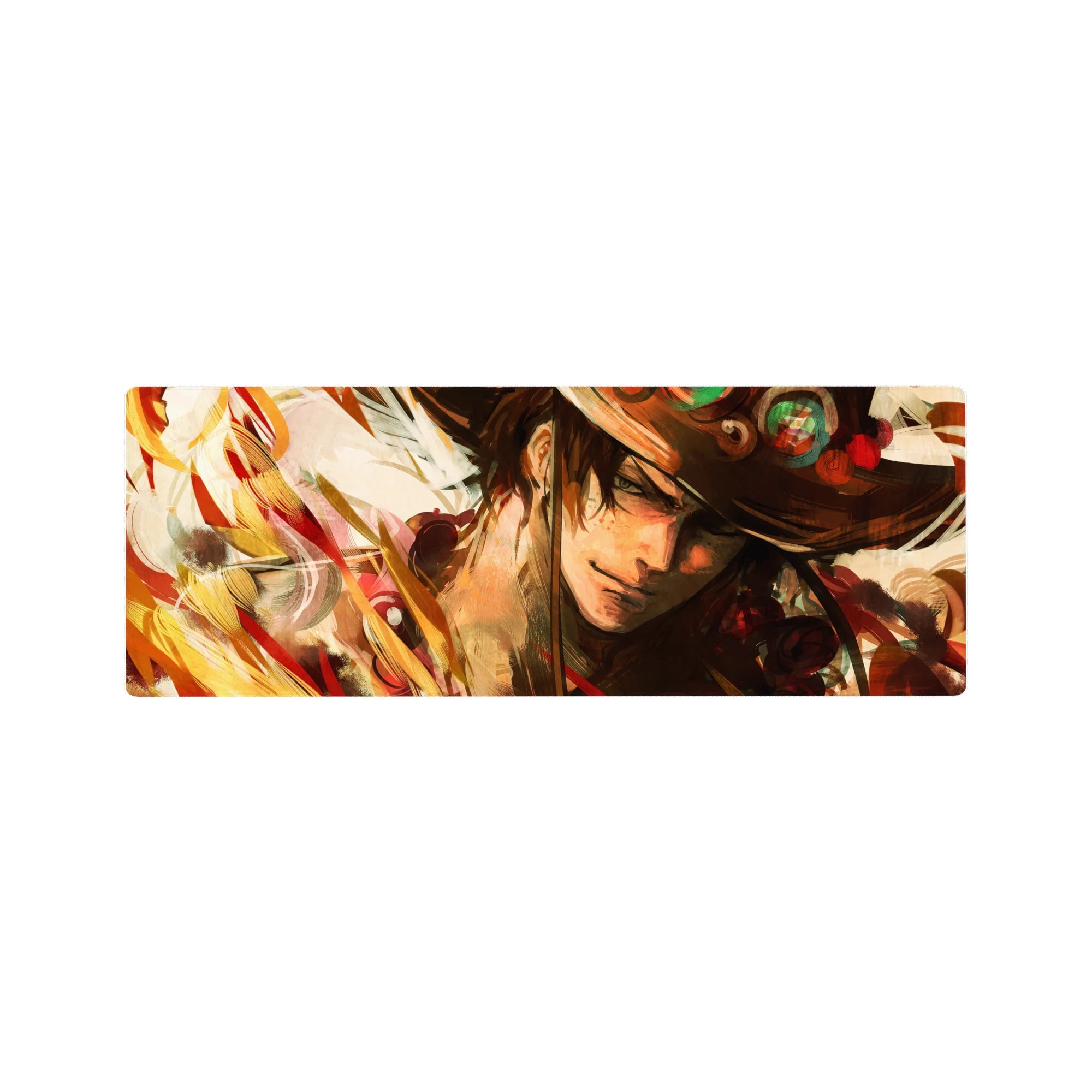 One Piece Deskmat | Mousepad | Deskpad - Ace’s Fiery Spirit - AniChan