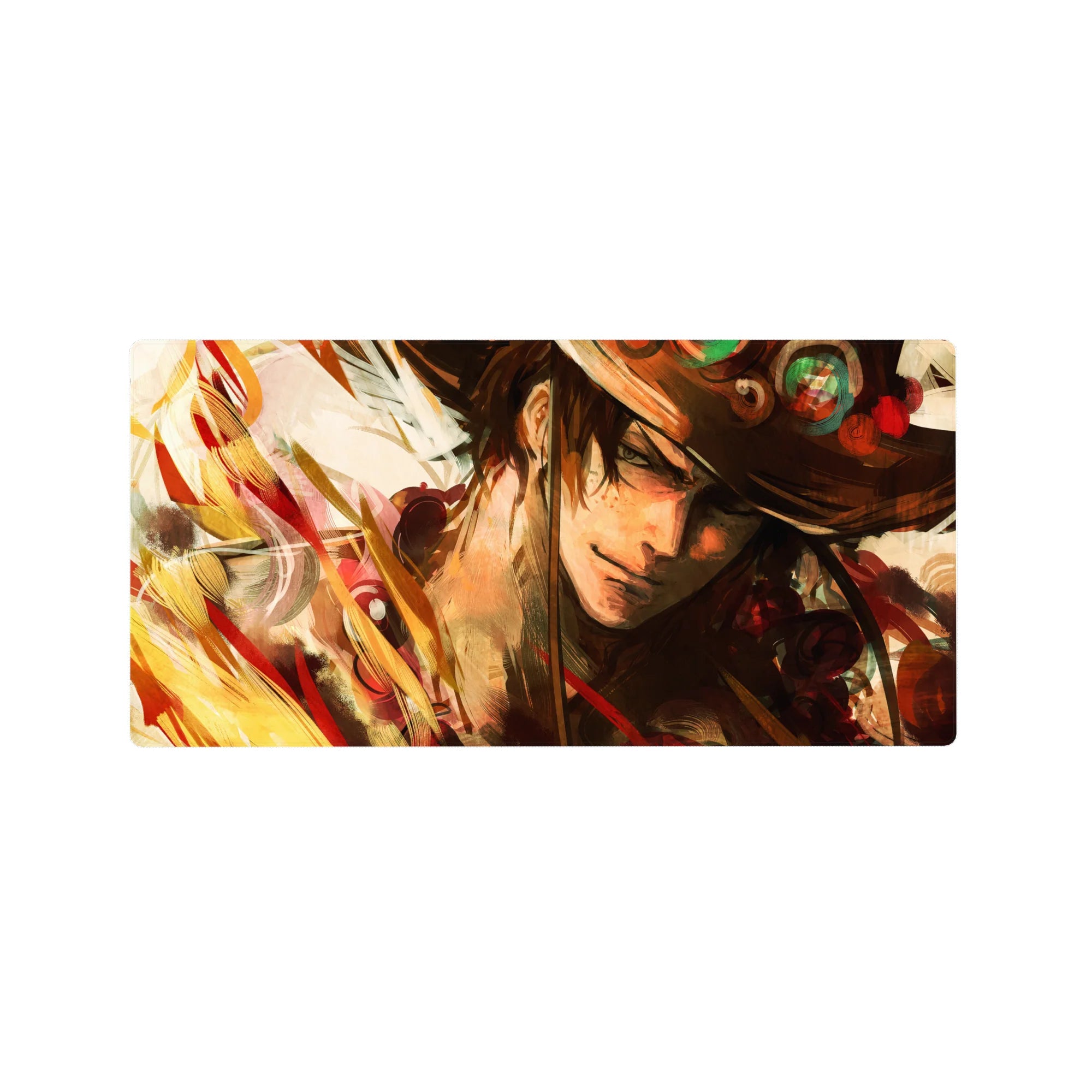 One Piece Deskmat | Mousepad | Deskpad - Ace’s Fiery Spirit - AniChan