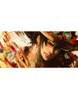 One Piece Deskmat | Mousepad | Deskpad - Ace’s Fiery Spirit - AniChan